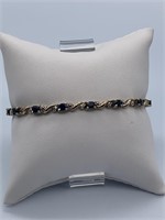 Fine 10K Sapphire & Diamond Bracelet