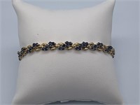 14k Blue Sapphire Tennis Bracelet
