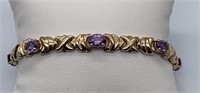 10K Amethyst Estate Bracelet