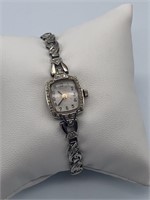 Antique 14K White Gold Diamond Watch