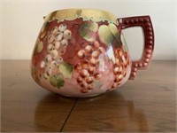 Antique Hand Painted Belleek Lemonade Pitcher