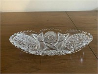 American Brilliant Period Cut Glass Celery Dish