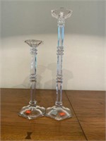 Lot of 2 Mikasa Lead Crystal Candlesticks