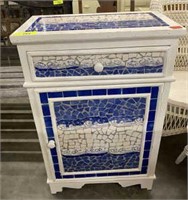 TILE MOSAIC 1-DRAWER, 1-DOOR CABINET AND MIRROR
