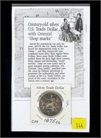 1875-CC U.S. Trade dollar with chop marks