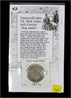 1877-S U.S. Trade dollar with chop marks