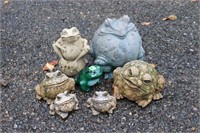 (6) Small Frog Garden Ornaments