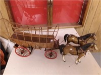 BRYER HORSES AND WAGON   (NOSHIPPING)