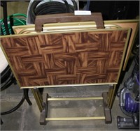 TV TRAY STAND W/2 TRAYS