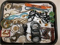 Tray Lot of Costume Jewelry