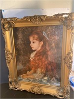 Renoir repro painting Girl blue ribbon