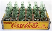Vintage Wooden Coca-Cola Tray w/ Bottles