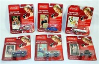 (Lot of 6)Johnny Lightning Coca-Cola Calendar Cars