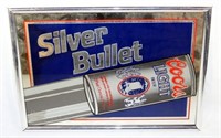 Coors Lite Silver Bullet Mirrored Back Sign