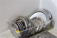 19 pc assorted round stainless lids