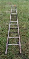 SECTION OF  WOOD LADDER EXT. LADDER APPROX. 18'