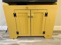 Yellow Wooden Storage Cabinet