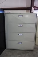 4 drawer horizontal filing cabinet - no key