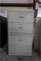 HON 4 drawer horizontal filing cabinet - no key