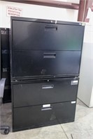 2 - 2 drawer filing cabinet - 1 with key