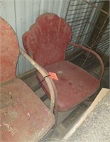 2 EARLY METAL LAWN CHAIRS