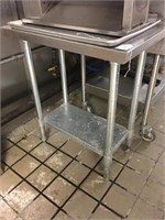 Stainless steel table 34"x18"x30"