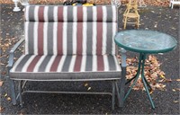 Patio Glider w/ End Table