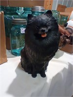 Black Pomeranian,   life size statue