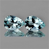 Natural Sky Blue Aquamarine 9x6 MM Pair - Flawless