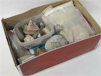 Box Of Assorted Minerals & Crystals