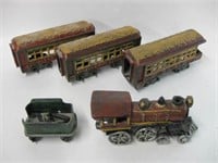 5pc Repro Cast Iron Train Set - 8.5" Locomotive