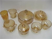 Lot Vintage Lustreware Glassware