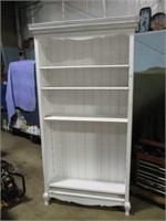 WHITE PAINTED BOOKCASE  37WX75" TALL