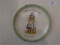 Clock and decorative plate