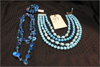 Beautiful blue necklaces