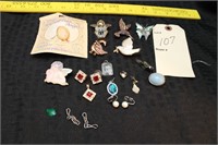 Earrings, pins, and more