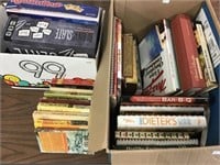 Games And Cookbooks Two Boxes