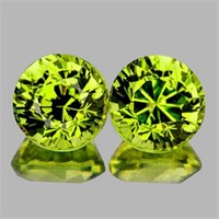 Natural AAA Green Yellow Mali Garnet Pair{Flawless