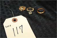 Gold costume rings