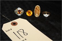 Beautiful amber rings