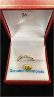 14kt yellow gold diamond solitaire ring size 6