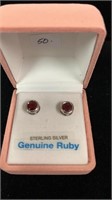Sterling Silver 6mm natural ruby bezel setting