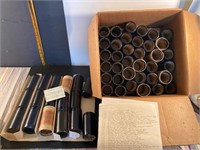 Box of Edison blue amberol records