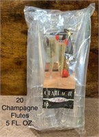 2 Pak of 10 Pc Plastic Champagne Flutes