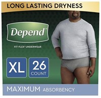 New Depend FIT-FLEX Incontinence Underwear for