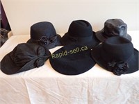 Ladies Black Hats