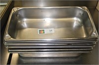 6 - Stainless Steel  1/4 Pans