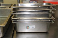 6 -  Stainless  Steel  1/2 Pans