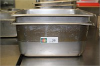 2 - Stainless Steel 1/2 Pans