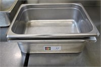 3 - Stainless Steel  1/2 Pans